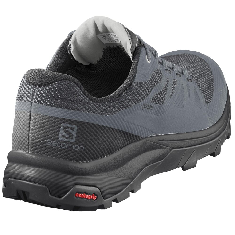 SALOMON OUTLINE GTX WOMEN'S HIKING SHOES, TRELLIS/NAVY BLAZER/GUACAMOLE, 7